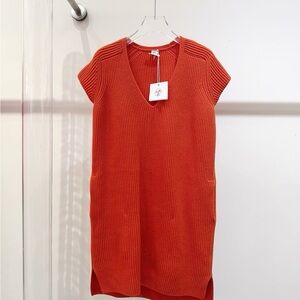 Authentic Hermes Orange Knit Dress